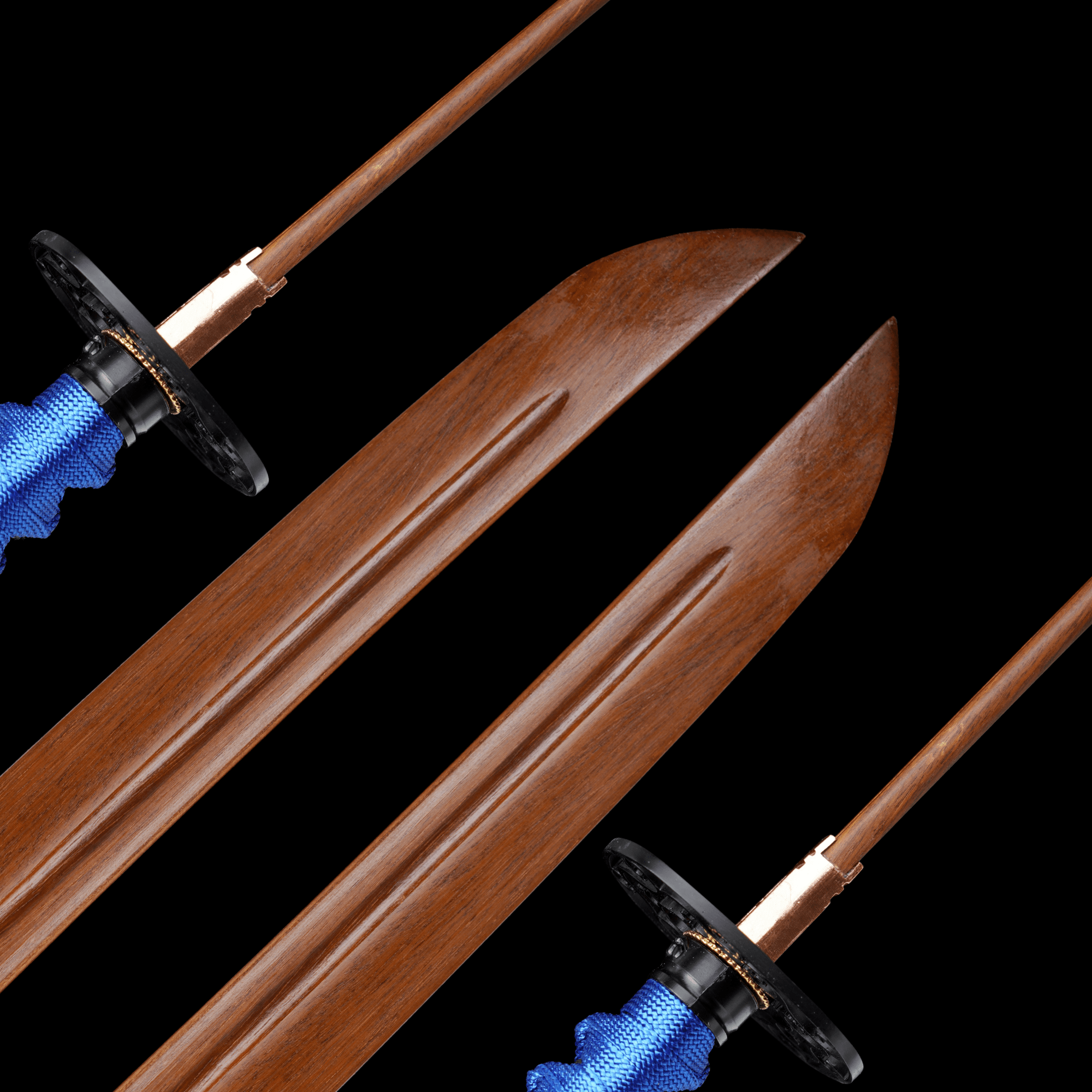 Wooden Katana Azure Flowing Blue Saya 蒼流 | KatanaSwordArt Wooden Katana For Sale 2025