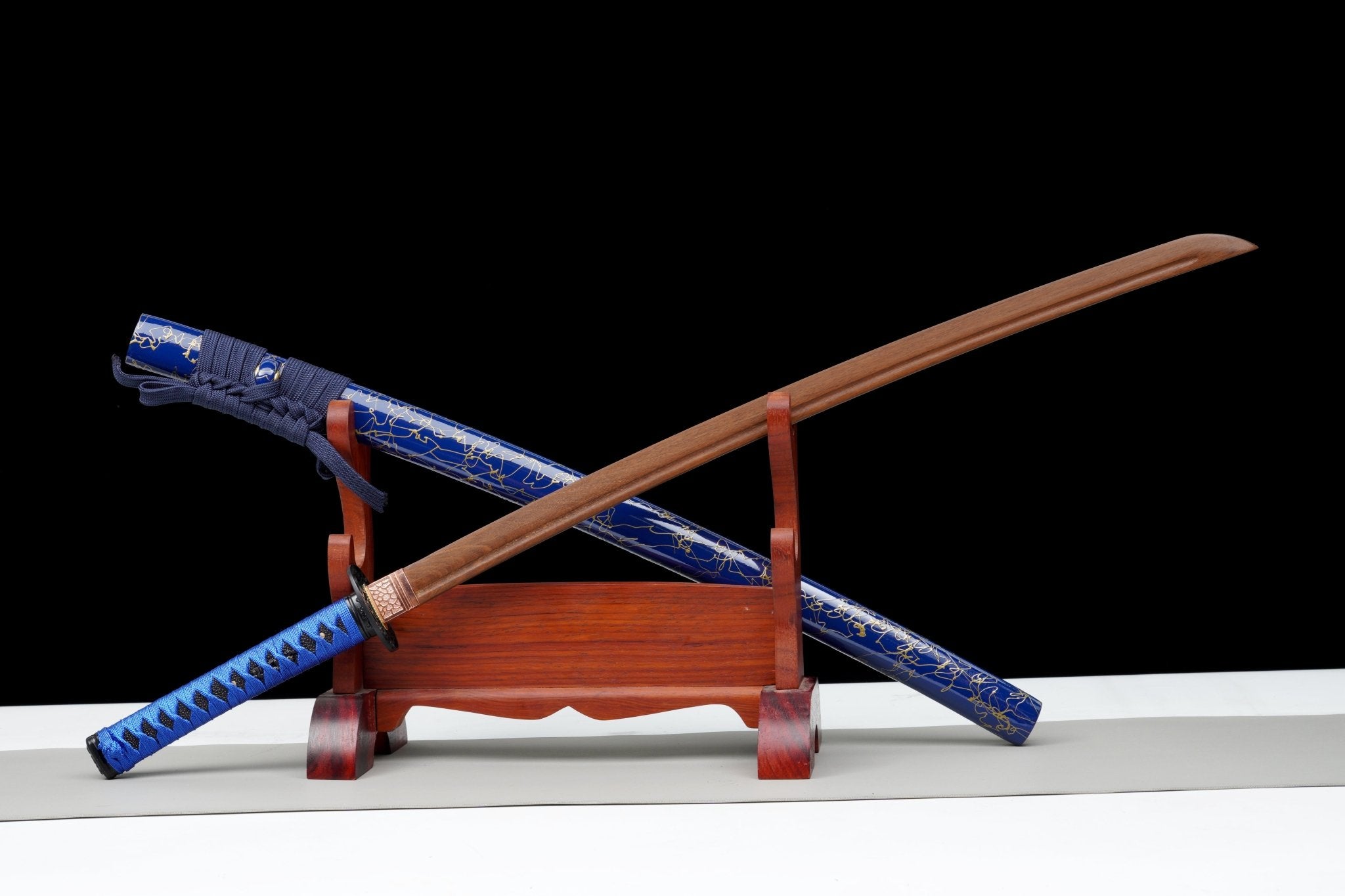 Wooden Katana Azure Flowing Blue Saya 蒼流 | KatanaSwordArt Wooden Katana For Sale 2025