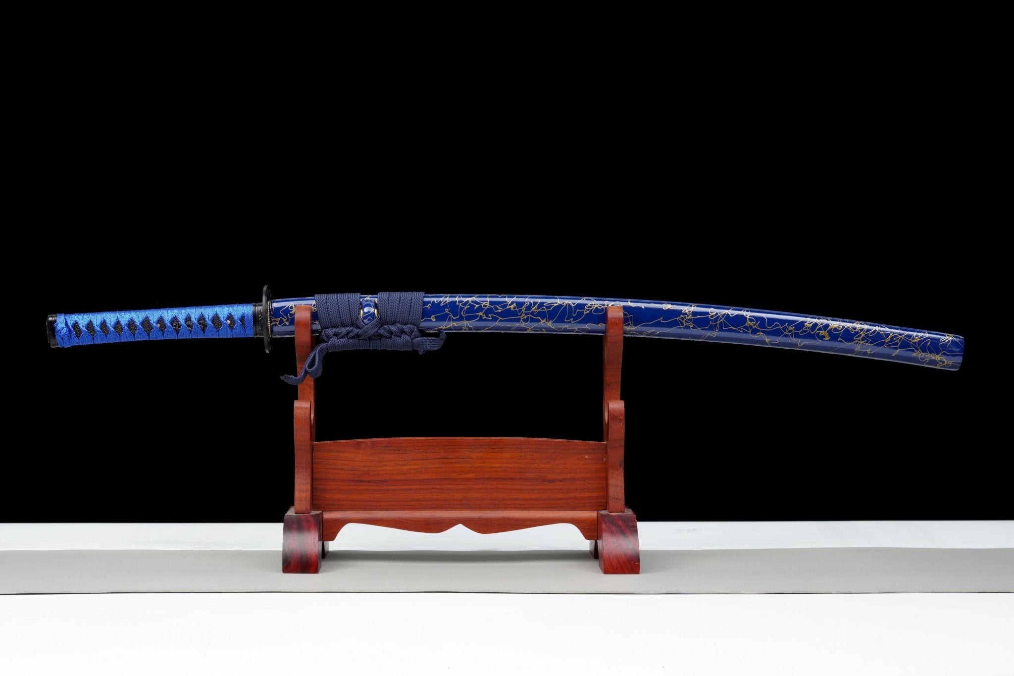 Wooden Katana Azure Flowing Blue Saya 蒼流 | KatanaSwordArt Wooden Katana For Sale 2025