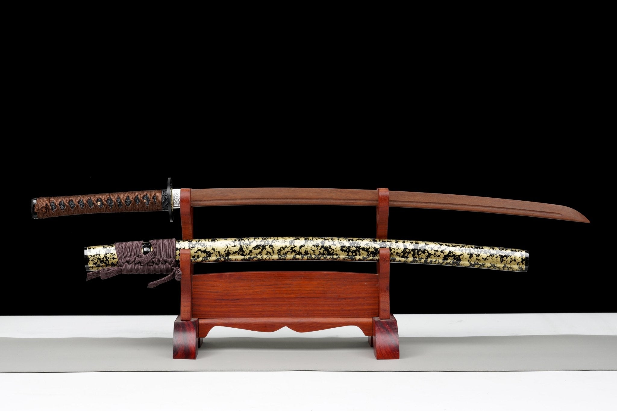 Wooden Katana Ember Leaf Gold Flecked Saya 燼葉 | KatanaSwordArt Wooden Katana For Sale 2025