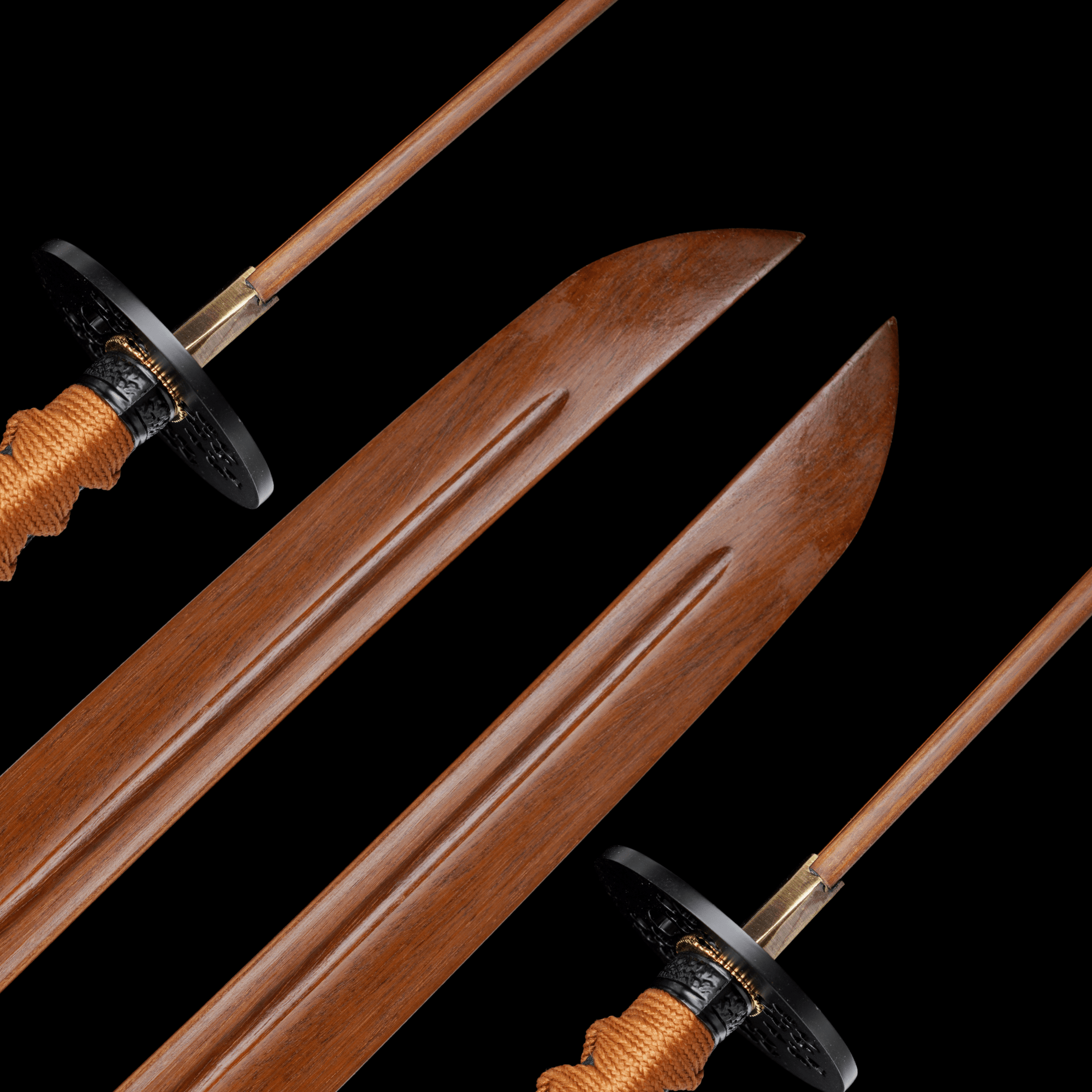 Wooden Katana Ember Orange Speckle Saya 燼刃 | KatanaSwordArt Wooden Katana For Sale 2025