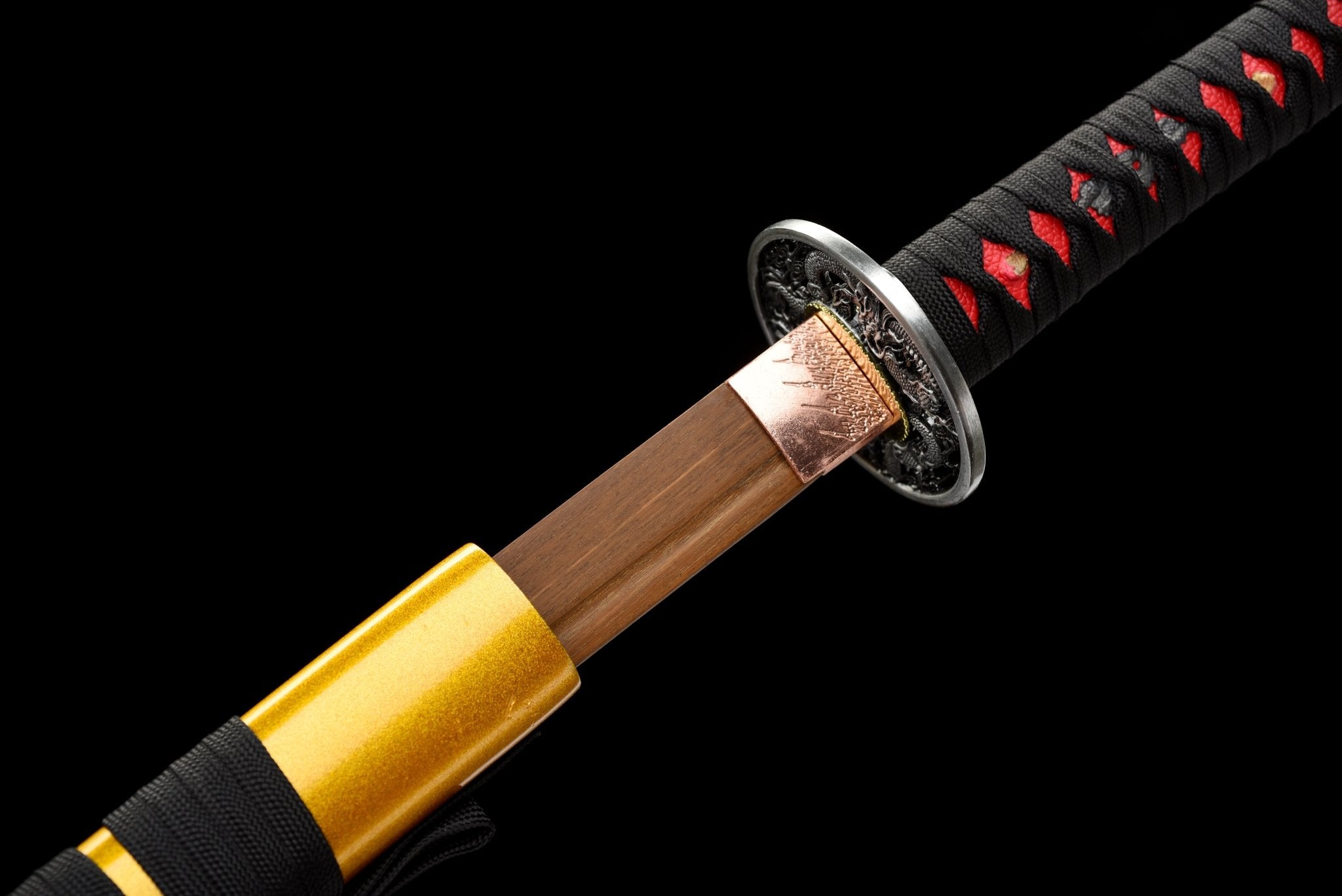 Wooden Katana Jinlongyin Golden Dragon Flame 金龍吟 | KatanaSwordArt Wooden Katana For Sale 2025