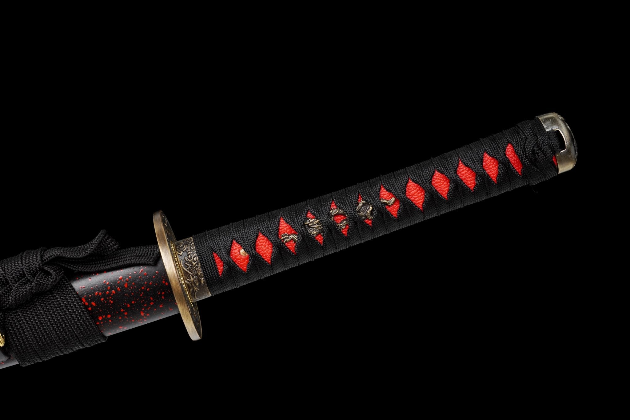 Wooden Katana Kagutsuchi Red Speckled Saya 炎刃 | KatanaSwordArt Wooden Katana For Sale 2025