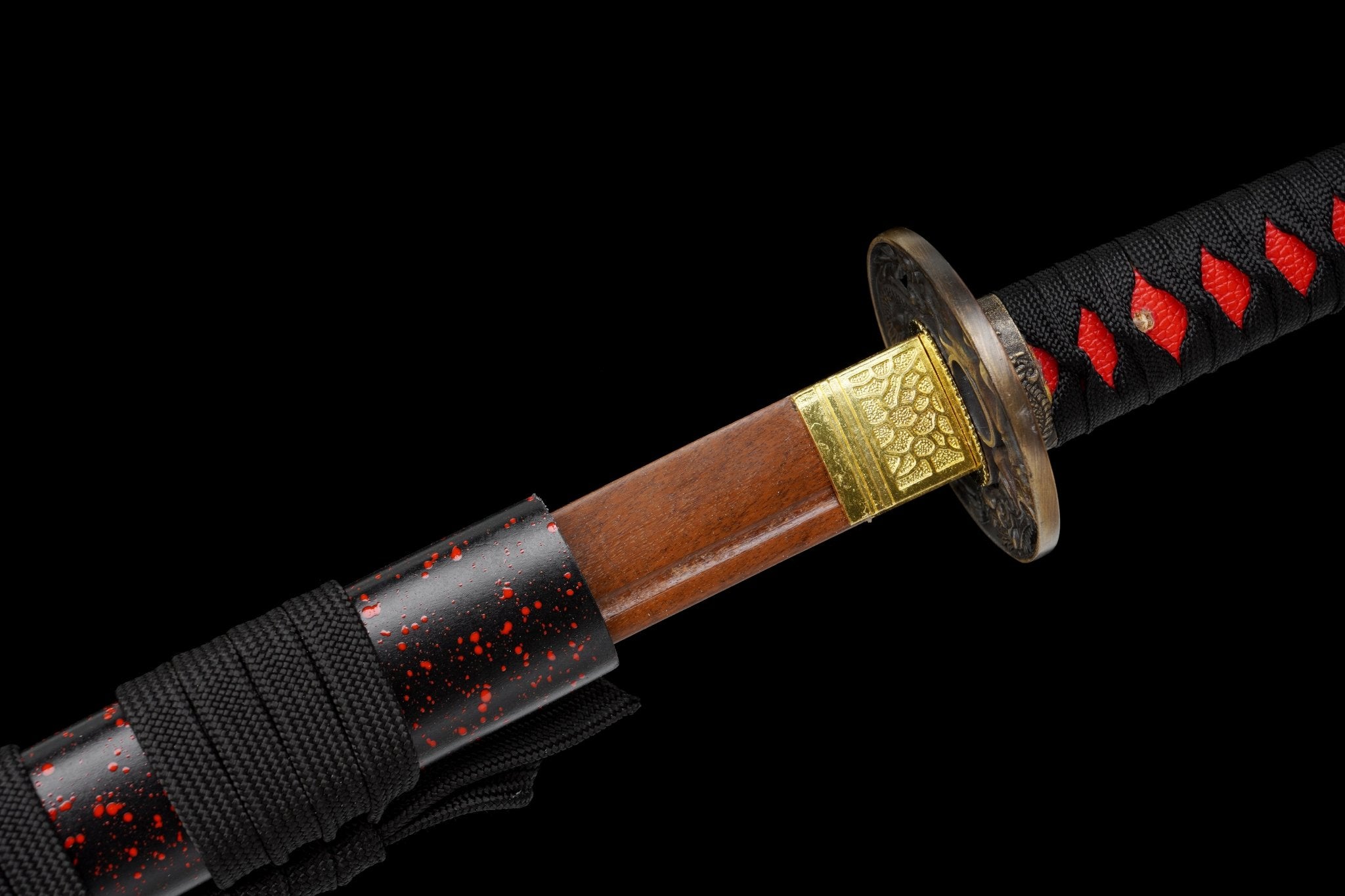 Wooden Katana Kagutsuchi Red Speckled Saya 炎刃 | KatanaSwordArt Wooden Katana For Sale 2025