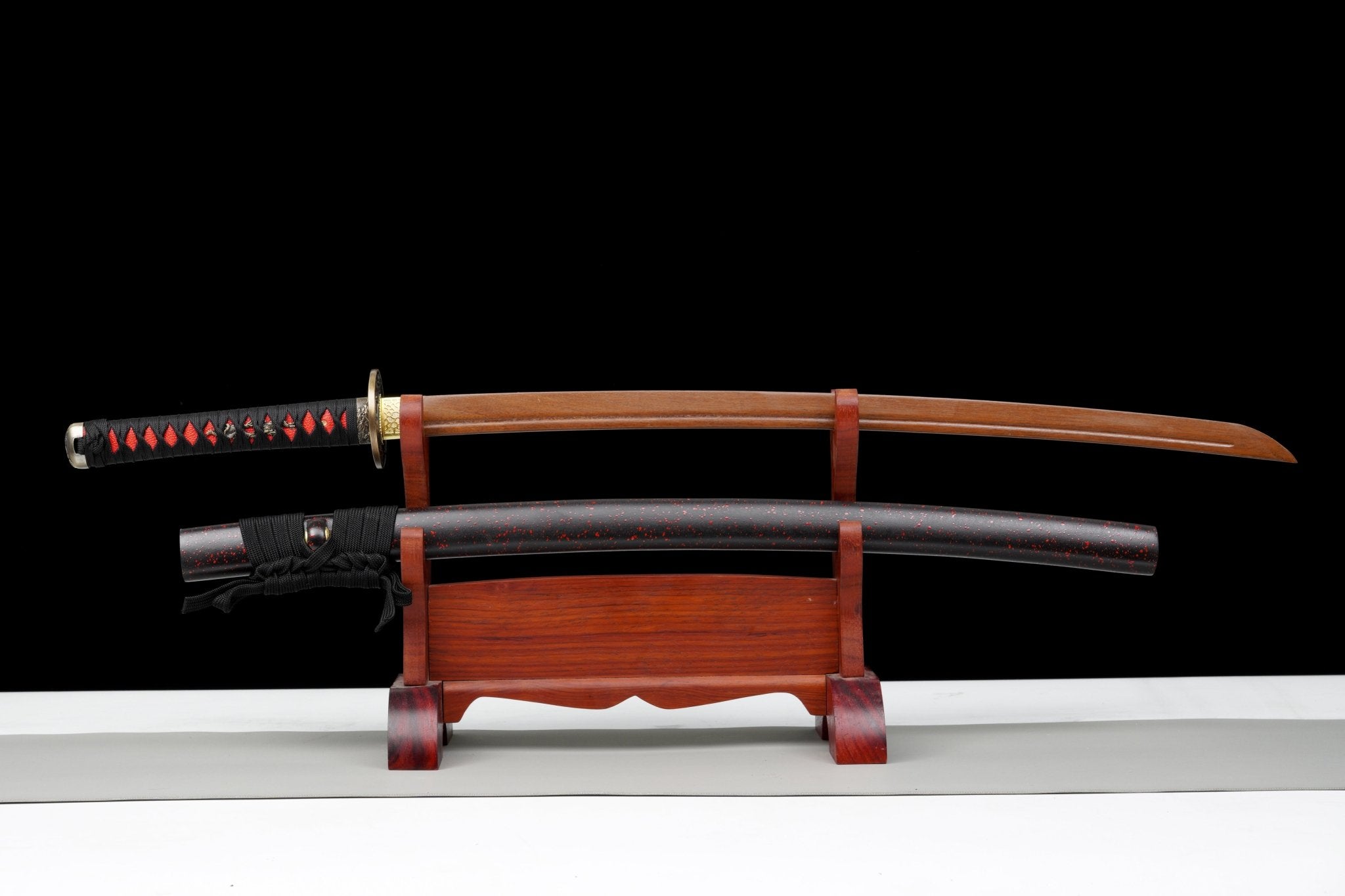 Wooden Katana Kagutsuchi Red Speckled Saya 炎刃 | KatanaSwordArt Wooden Katana For Sale 2025