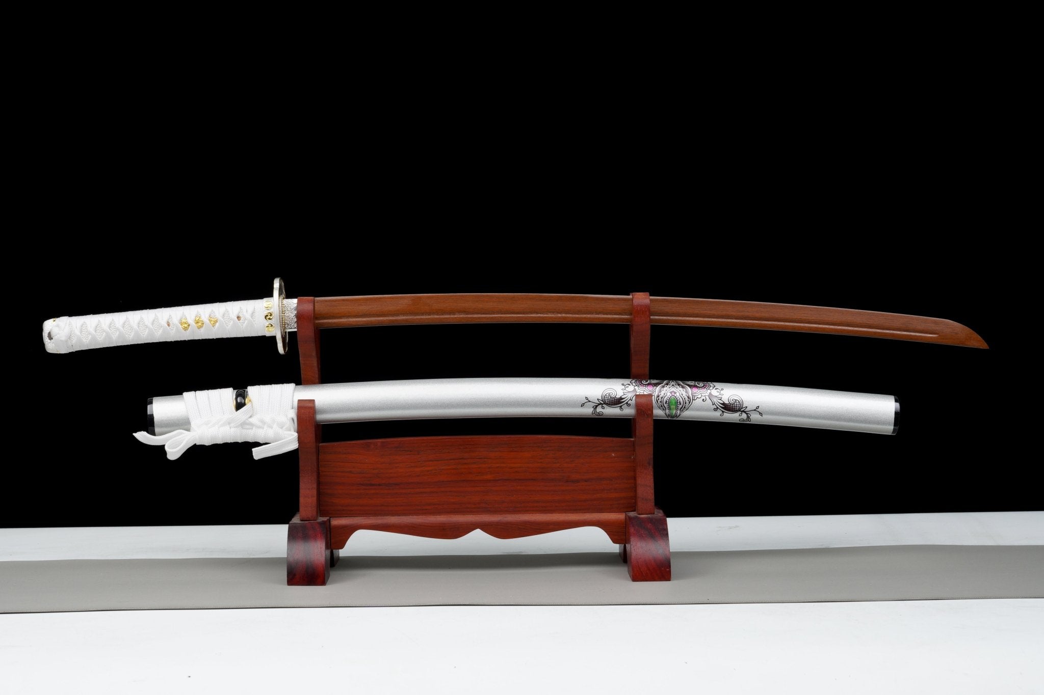 Wooden Katana Shirayuki Silver Saya 白雪 | KatanaSwordArt Wooden Katana For Sale 2025