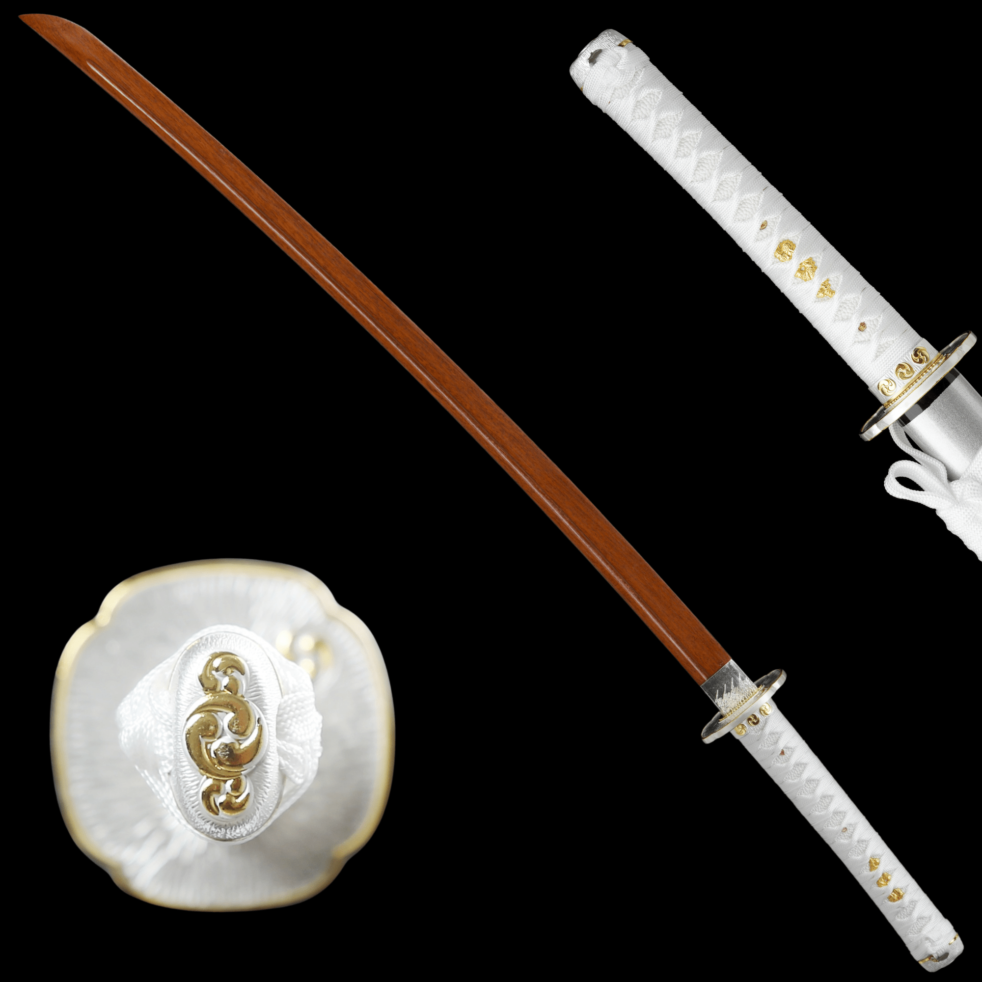 Wooden Katana Shirayuki Silver Saya 白雪 | KatanaSwordArt Wooden Katana For Sale 2025