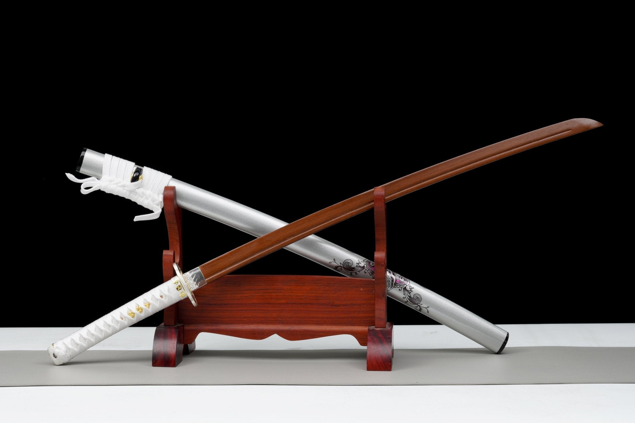 Wooden Katana Shirayuki Silver Saya 白雪 | KatanaSwordArt Wooden Katana For Sale 2025