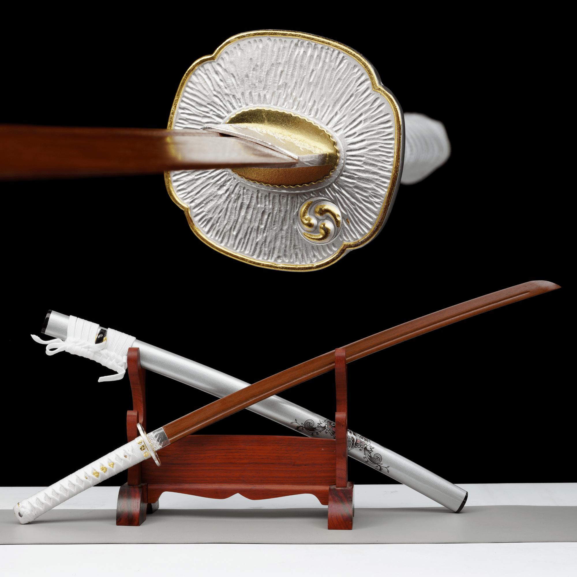 Wooden Katana Shirayuki Silver Saya 白雪 | KatanaSwordArt Wooden Katana For Sale 2025