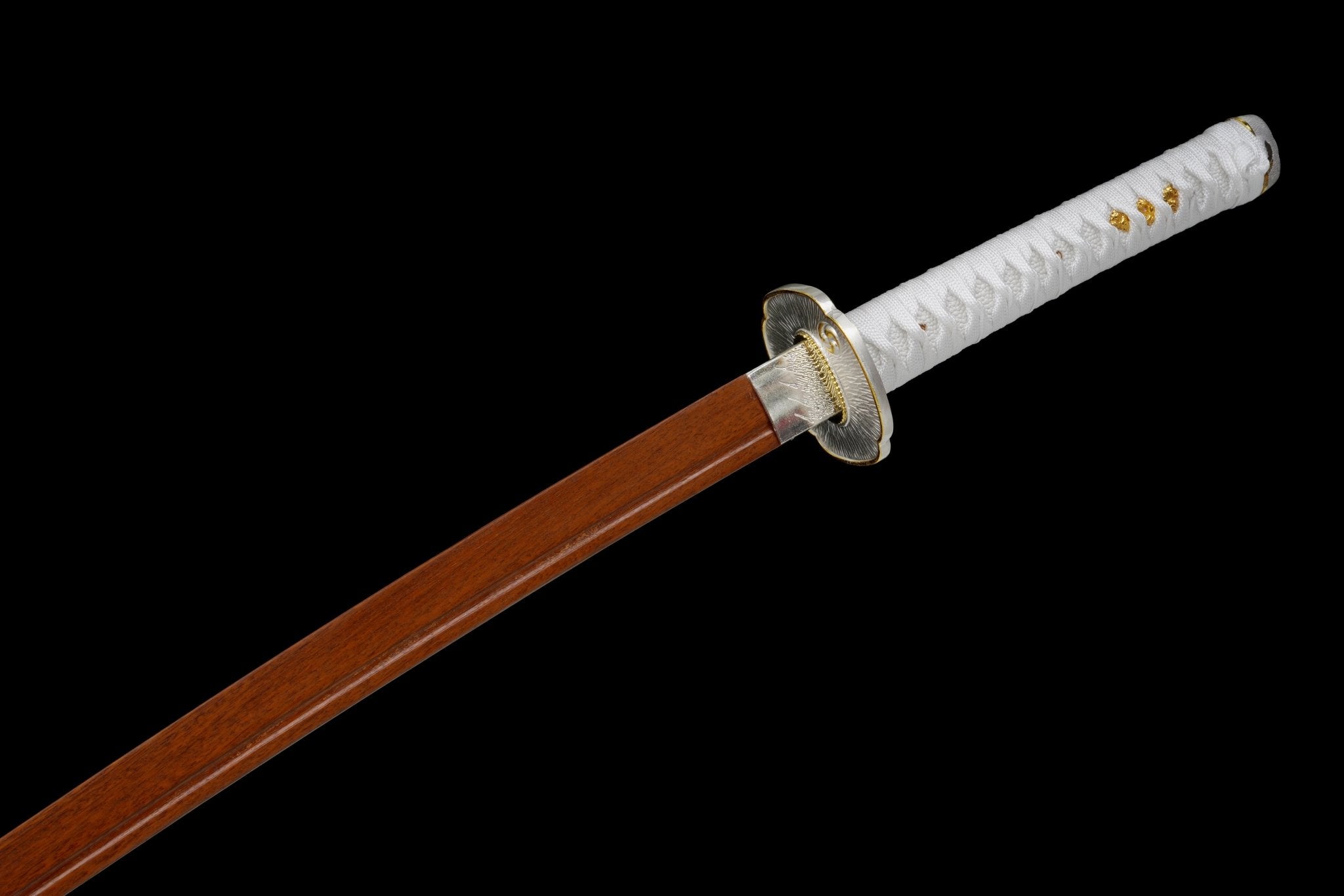 Wooden Katana Shirayuki Silver Saya 白雪 | KatanaSwordArt Wooden Katana For Sale 2025