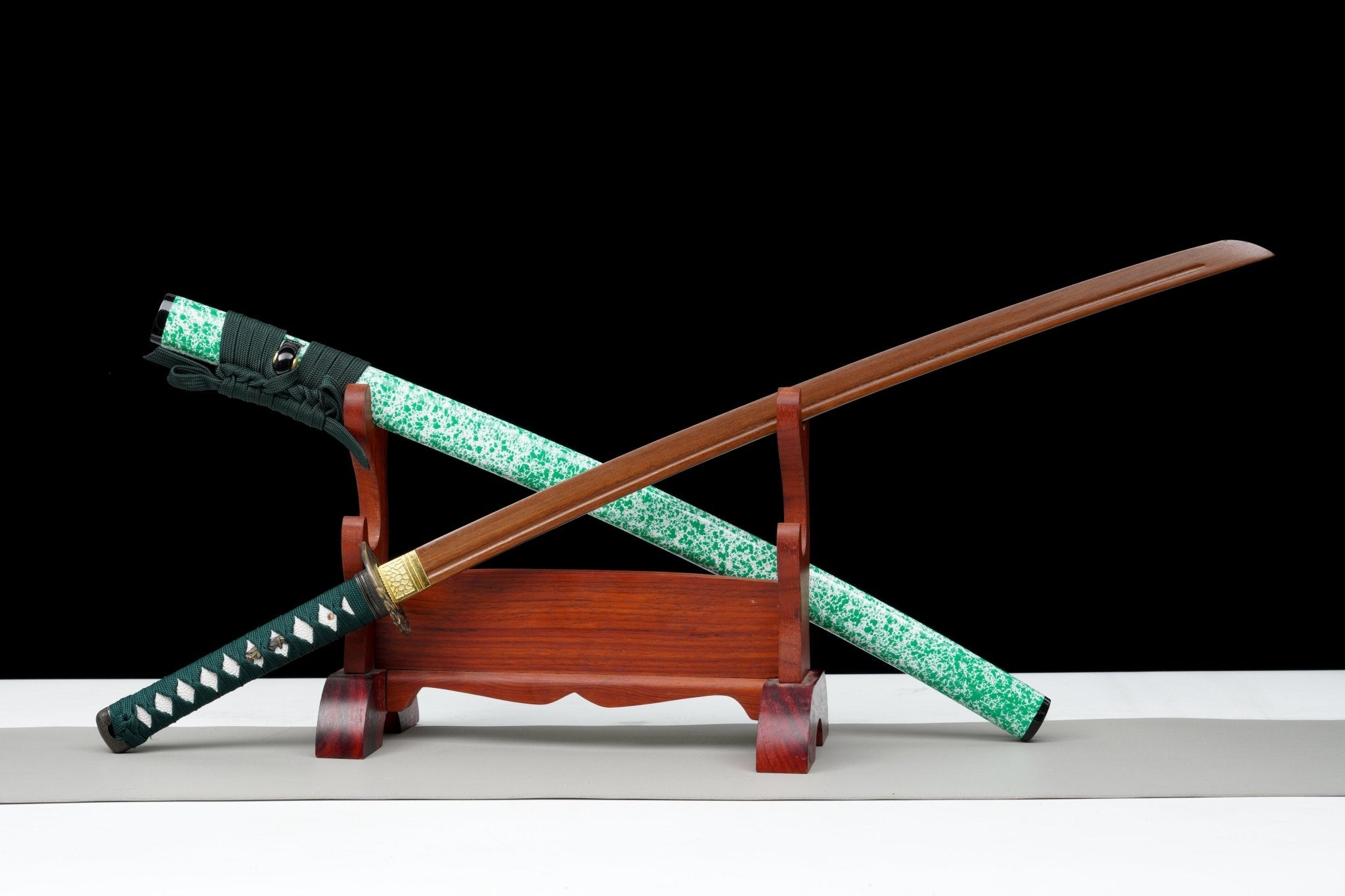 Wooden Katana Verdance Green Saya 翠影 | KatanaSwordArt Wooden Katana For Sale 2025