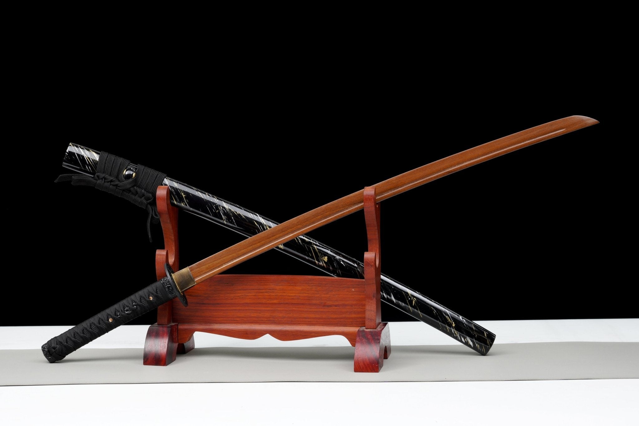 Wooden Katana Whispering Vines Gold Silver Streaked Saya 風籐 | KatanaSwordArt Wooden Katana For Sale 2025