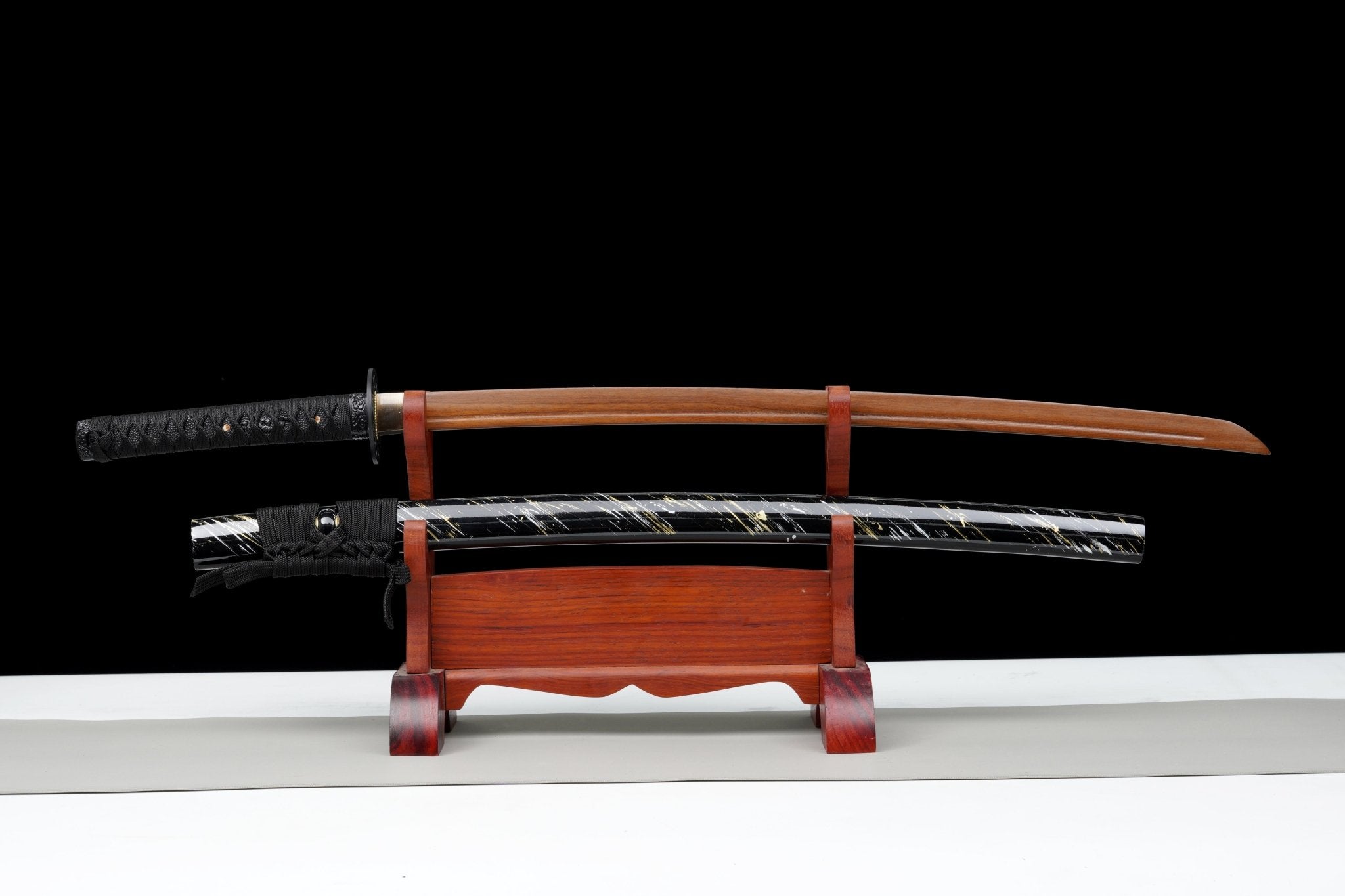 Wooden Katana Whispering Vines Gold Silver Streaked Saya 風籐 | KatanaSwordArt Wooden Katana For Sale 2025