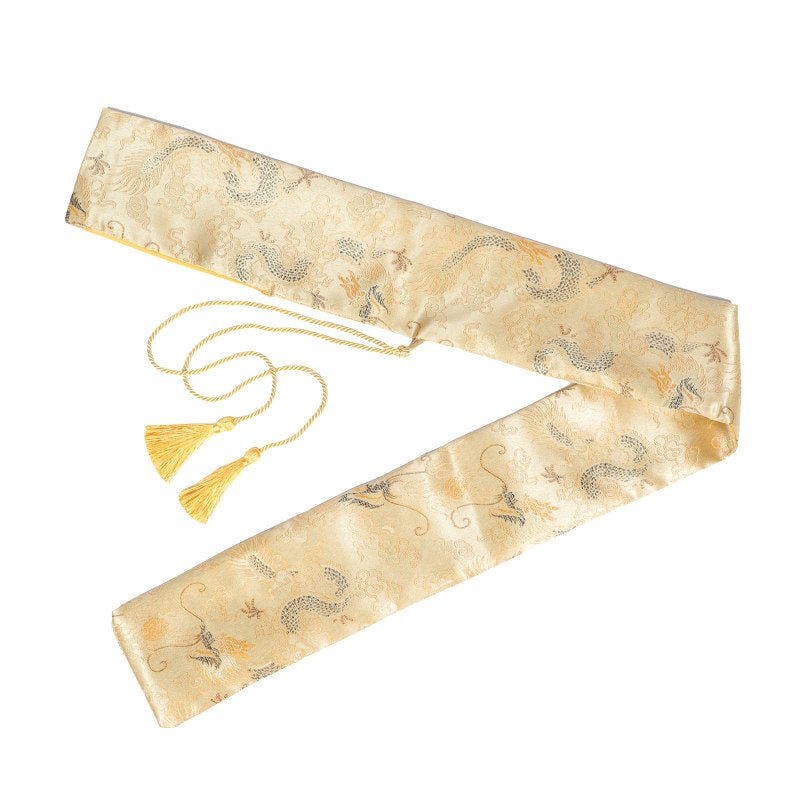 Japanese Katana Sword Bag Gold Black Dragon Silk | KatanaSwordArt Sword Bag For Sale