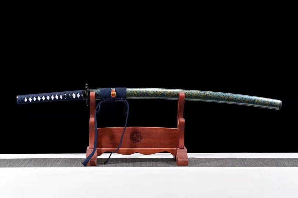 Katana Amber Manganese Steel Blue Saya 琥珀 | KatanaSwordArt Katana For Sale
