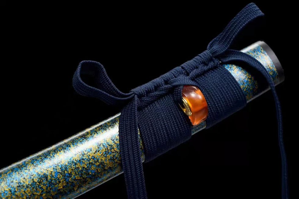 Katana Amber Manganese Steel Blue Saya 琥珀 | KatanaSwordArt Katana For Sale