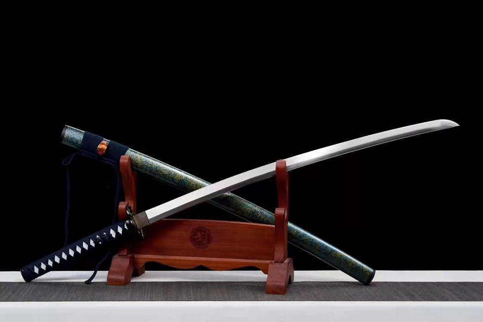 Katana Amber Manganese Steel Blue Saya 琥珀 | KatanaSwordArt Katana For Sale