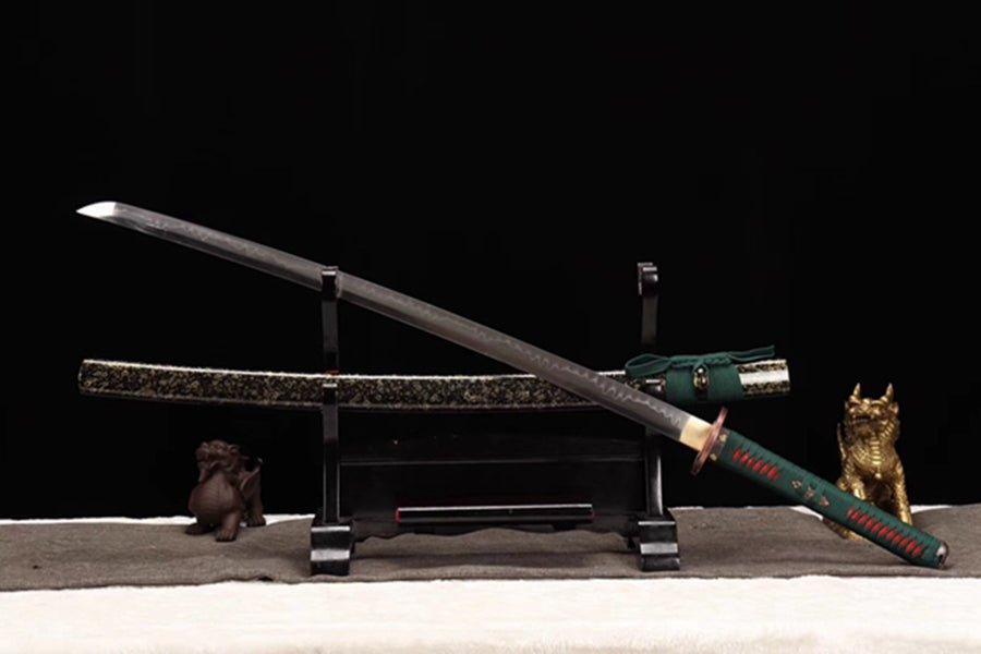 Katana Anye T10 Clay Tempered Green Tsuka Ito 暗夜 | KatanaSwordArt Katana For Sale 2025