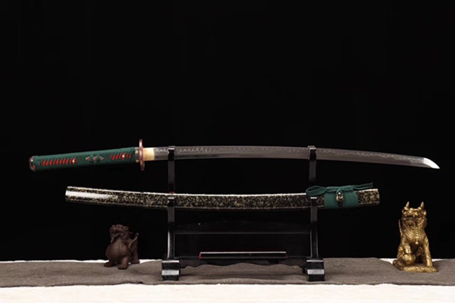 Katana Anye T10 Clay Tempered Green Tsuka Ito 暗夜 | KatanaSwordArt Katana For Sale 2025