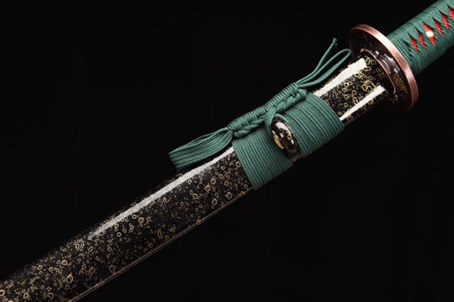 Katana Anye T10 Clay Tempered Green Tsuka Ito 暗夜 | KatanaSwordArt Katana For Sale 2025