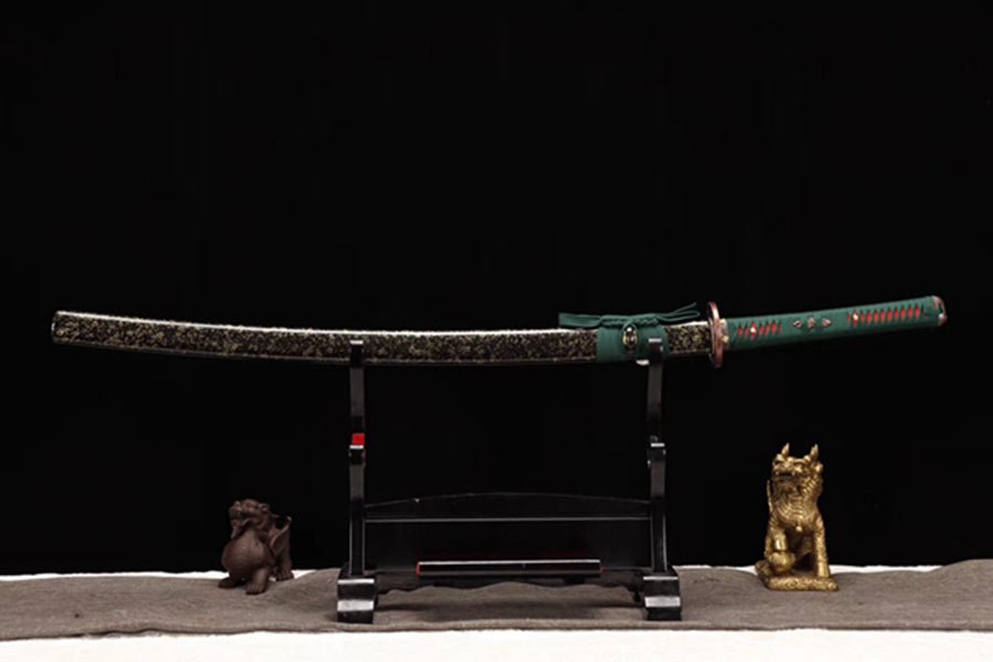 Katana Anye T10 Clay Tempered Green Tsuka Ito 暗夜 | KatanaSwordArt Katana For Sale 2025