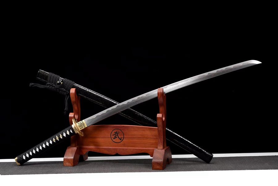 Katana Bawang Damascus Folded Black Saya 霸王 | KatanaSwordArt Katana For Sale 2025