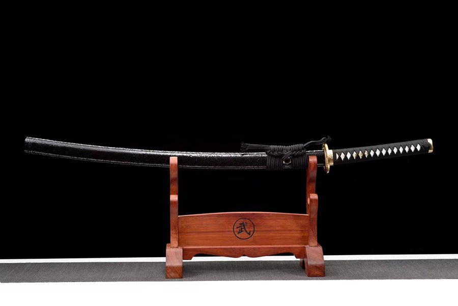 Katana Bawang Damascus Folded Black Saya 霸王 | KatanaSwordArt Katana For Sale 2025