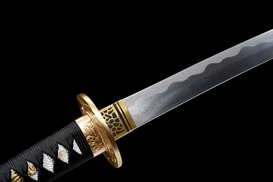 Katana Bawang Damascus Folded Black Saya 霸王 | KatanaSwordArt Katana For Sale 2025