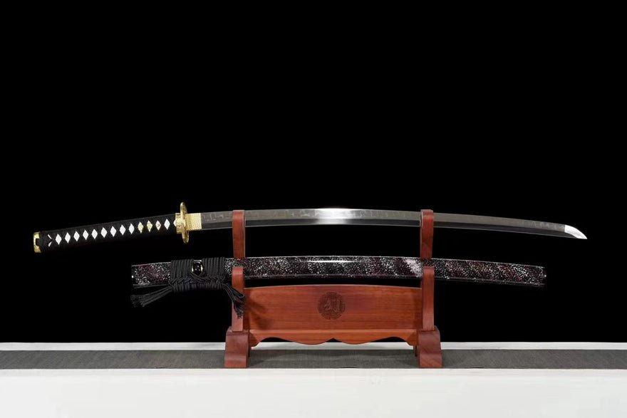 Katana Black Bamboo T10 Clay Tempered Black Saya 黑竹 | KatanaSwordArt Katana For Sale
