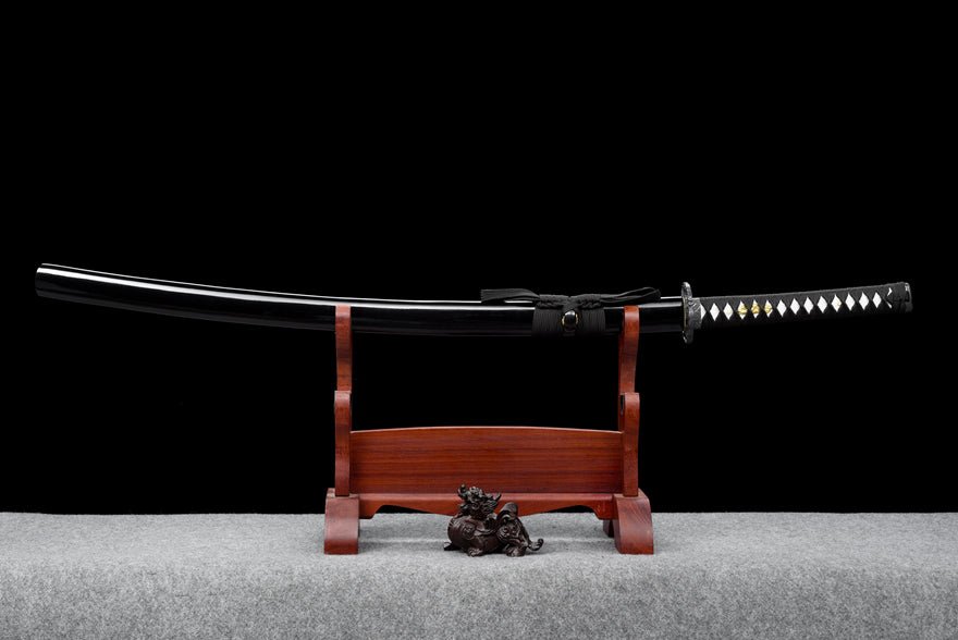 Katana Black Prune Carbon Steel Black Saya 黑梅 | KatanaSwordArt Katana For Sale