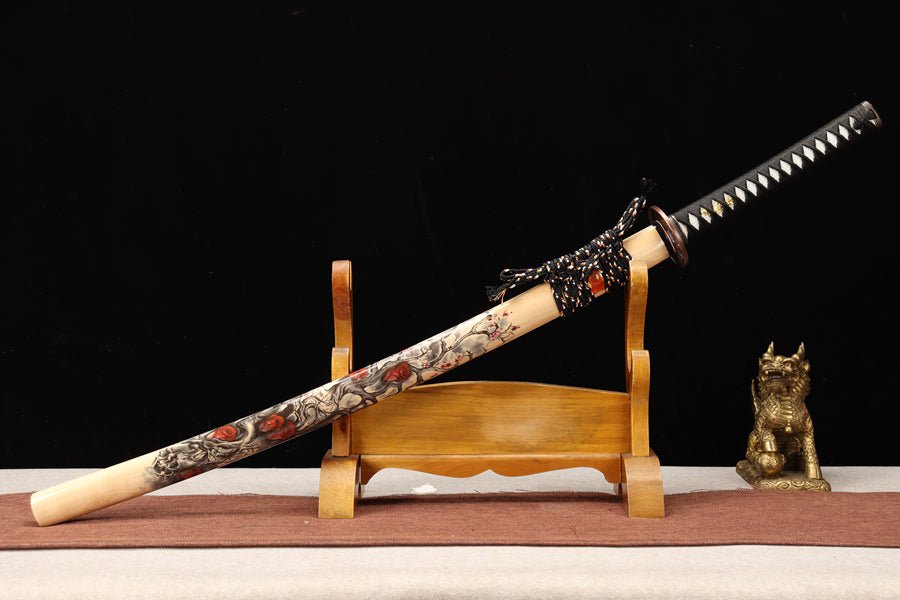 Katana Black Rose T10 Clay Tempered Black Blade 黑玫 | KatanaSwordArt Katana For Sale 2025
