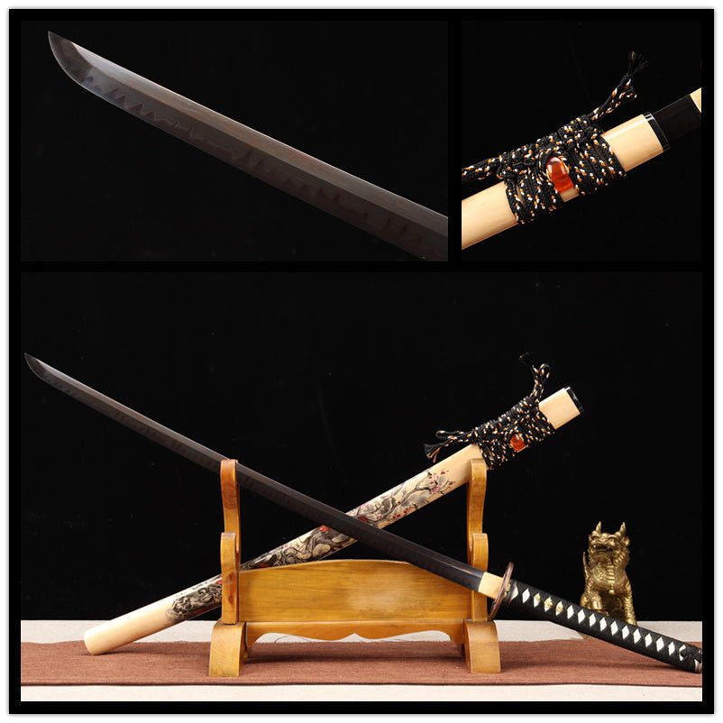 Katana Black Rose T10 Clay Tempered Black Blade 黑玫 | KatanaSwordArt Katana For Sale 2025