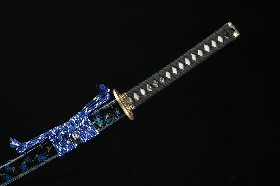 Katana Ripple Pattern Australia Katana Lianzuo Damascus Folded Circle Pattern 蓮座 | Hand ...
