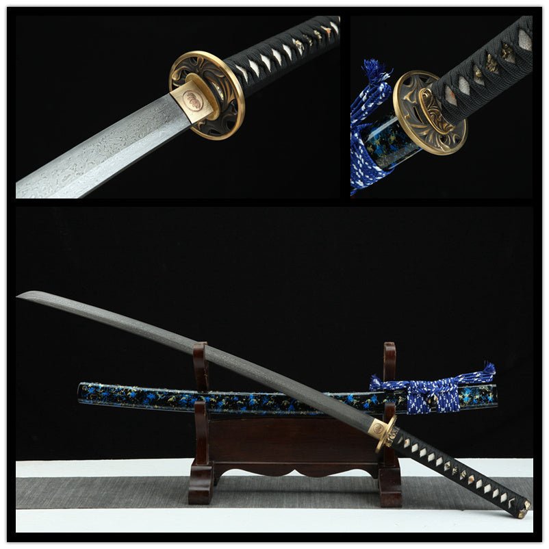Katana Ripple Pattern Australia Katana Lianzuo Damascus Folded Circle Pattern 蓮座 | Hand ...