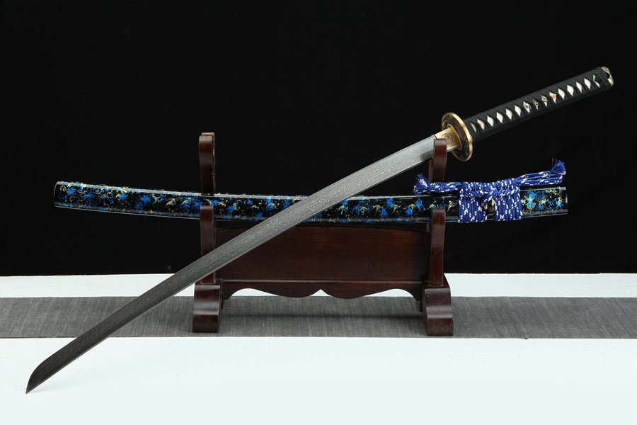 Katana Lianzuo Damascus Folded Circle Pattern 蓮座 | KatanaSwordArt Katana For Sale 2025