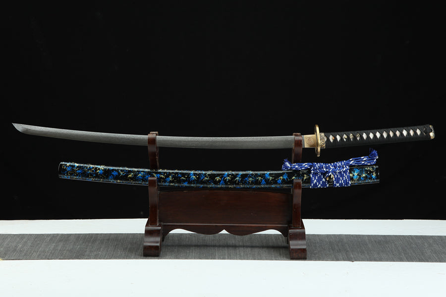 Katana Lianzuo Damascus Folded Circle Pattern 蓮座 | KatanaSwordArt Katana For Sale 2025