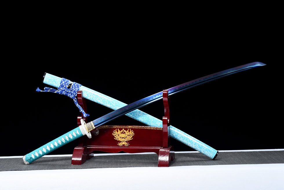 Katana Blue Sky Spring Steel Blue Blade 藍天 | KatanaSwordArt Katana For Sale