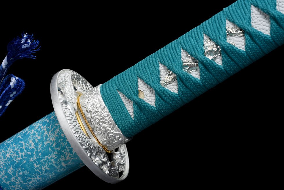 Katana Blue Sky Spring Steel Blue Blade 藍天 | KatanaSwordArt Katana For Sale