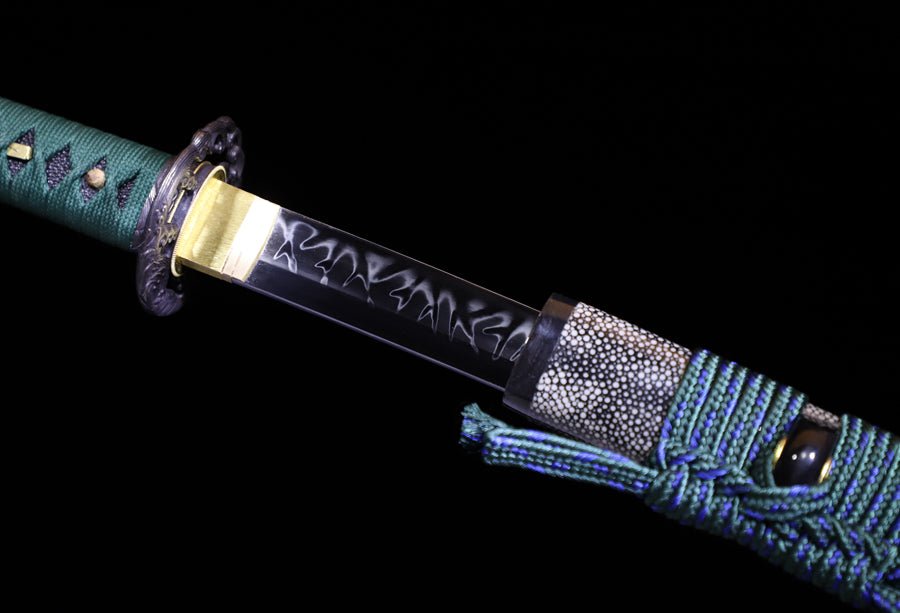 Katana Cloud Chop T10 Clay Tempered Ray Skin Black Saya 雲斬 | KatanaSwordArt Katana For Sale