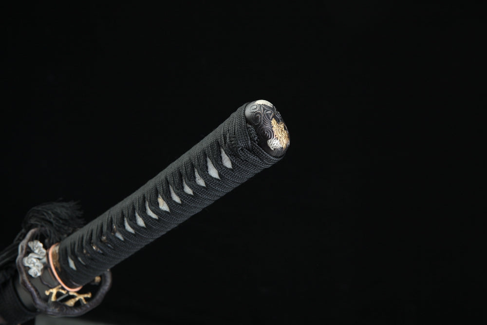 Katana Cloud Dragon Damascus Folded Clay Tempered Ebony Saya 耀龍 | KatanaSwordArt Katana For Sale 2025