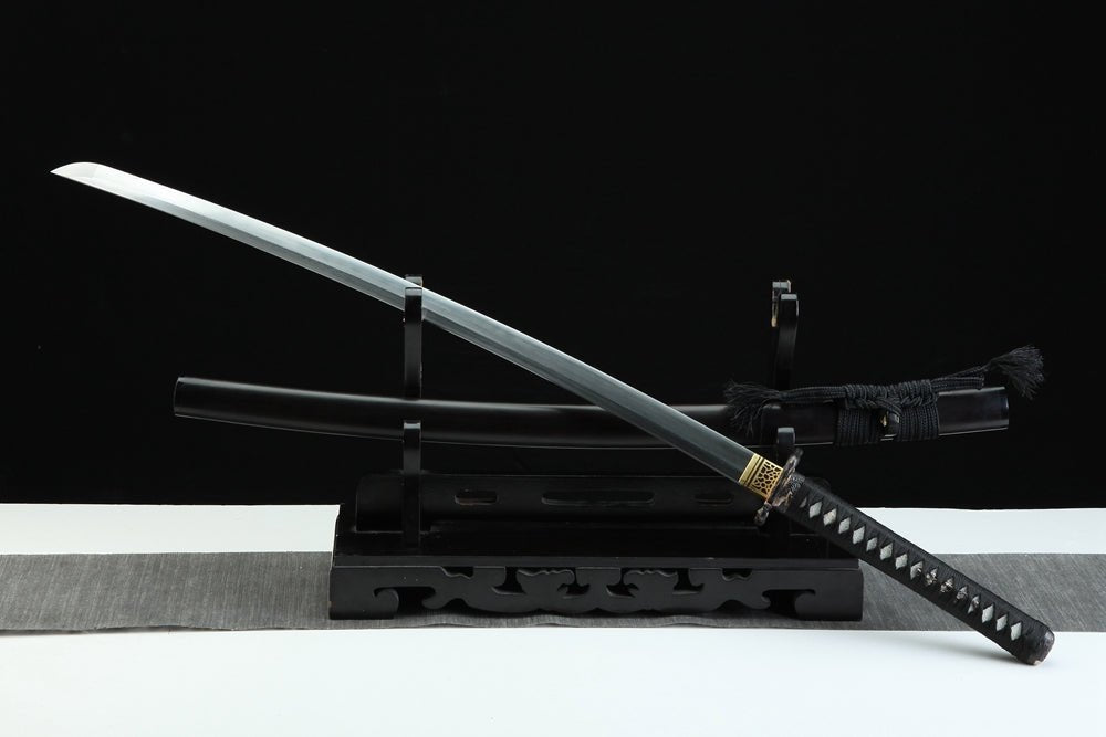 Katana Cloud Dragon Damascus Folded Clay Tempered Ebony Saya 耀龍 | KatanaSwordArt Katana For Sale 2025