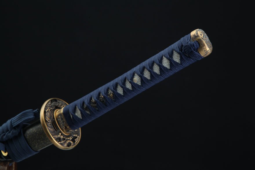 Katana Double Dragons T10 Clay Tempered Black Saya 雙龍 | KatanaSwordArt Katana For Sale