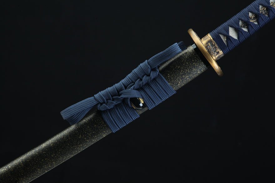Katana Double Dragons T10 Clay Tempered Black Saya 雙龍 | KatanaSwordArt Katana For Sale