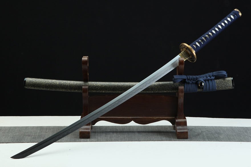 Katana Double Dragons T10 Clay Tempered Black Saya 雙龍 | KatanaSwordArt Katana For Sale