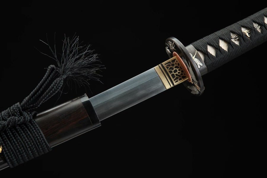 Katana Dragonfly Damascus Folded Clay Tempered 蜻蜓 | KatanaSwordArt Katana For Sale 2025