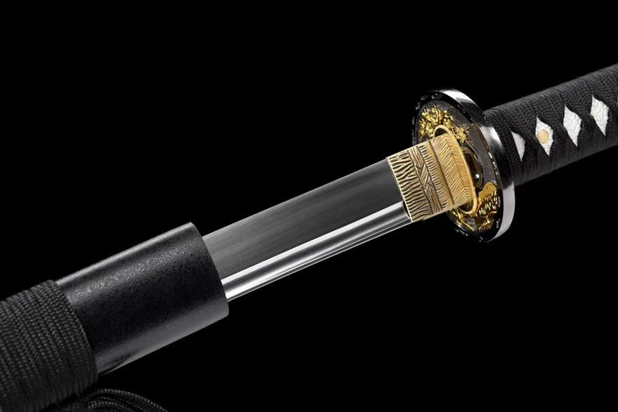 Katana Fanhua Spring Steel Black Saya 繁花 | KatanaSwordArt Katana For Sale