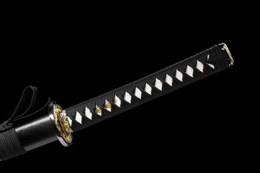 Katana Fanhua Spring Steel Black Saya 繁花 | KatanaSwordArt Katana For Sale