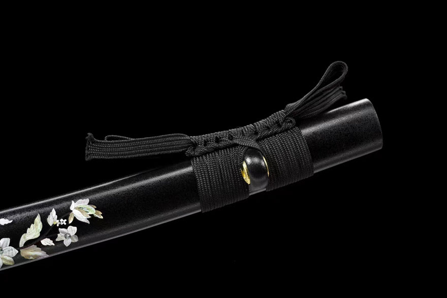 Katana Fanhua Spring Steel Black Saya 繁花 | KatanaSwordArt Katana For Sale