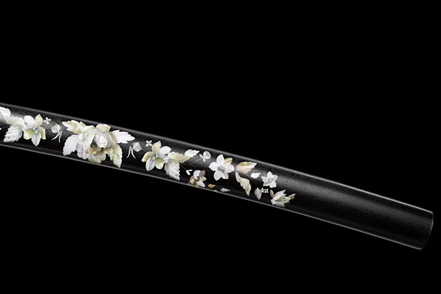 Katana Fanhua Spring Steel Black Saya 繁花 | KatanaSwordArt Katana For Sale