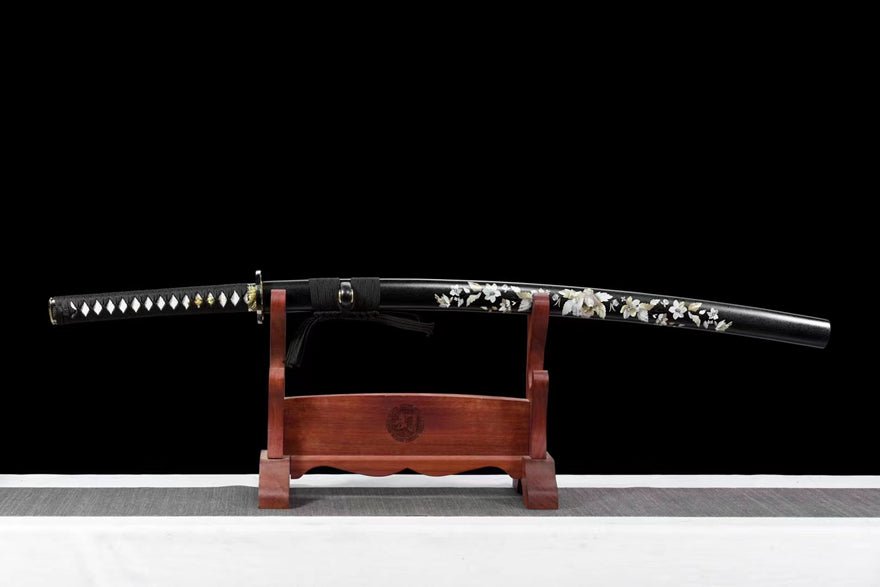 Katana Fanhua Spring Steel Black Saya 繁花 | KatanaSwordArt Katana For Sale